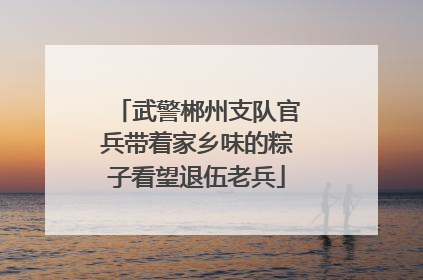 武警郴州支队官兵带着家乡味的粽子看望退伍老兵