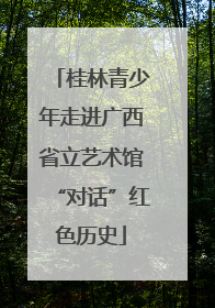 桂林青少年走进广西省立艺术馆“对话”红色历史
