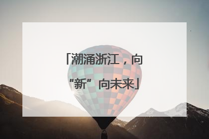 潮涌浙江，向“新”向未来