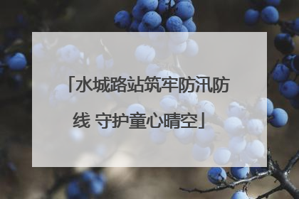 水城路站筑牢防汛防线 守护童心晴空