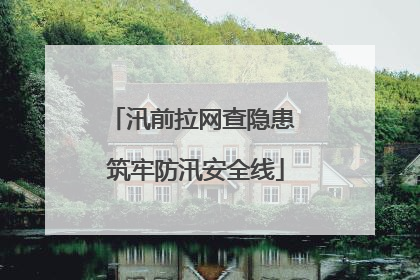汛前拉网查隐患 筑牢防汛安全线
