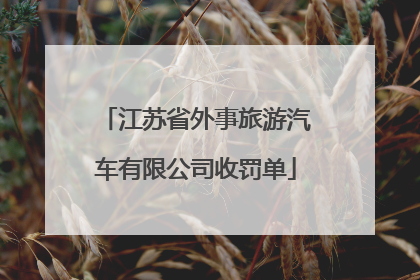 江苏省外事旅游汽车有限公司收罚单