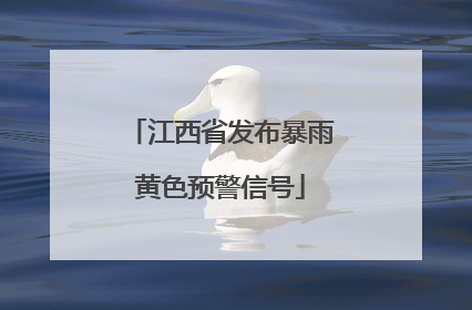江西省发布暴雨黄色预警信号