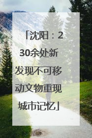 沈阳：230余处新发现不可移动文物重现城市记忆