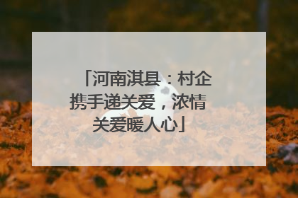 河南淇县：村企携手递关爱，浓情关爱暖人心