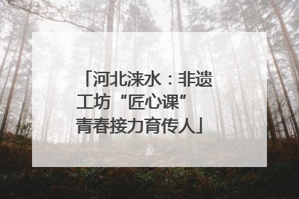 河北涞水：非遗工坊“匠心课” 青春接力育传人
