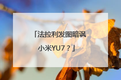 法拉利发图暗讽小米YU7？