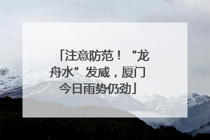 注意防范！“龙舟水”发威，厦门今日雨势仍劲