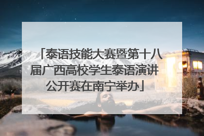 泰语技能大赛暨第十八届广西高校学生泰语演讲公开赛在南宁举办
