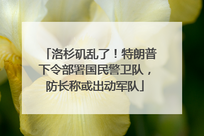洛杉矶乱了！特朗普下令部署国民警卫队，防长称或出动军队