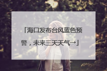 海口发布台风蓝色预警，未来三天天气→