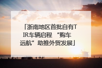 浙南地区首批自有TIR车辆启程 “购车远航”助推外贸发展