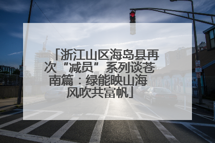 浙江山区海岛县再次“减员”系列谈苍南篇：绿能映山海 风吹共富帆