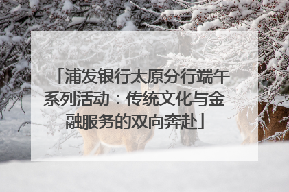 浦发银行太原分行端午系列活动：传统文化与金融服务的双向奔赴