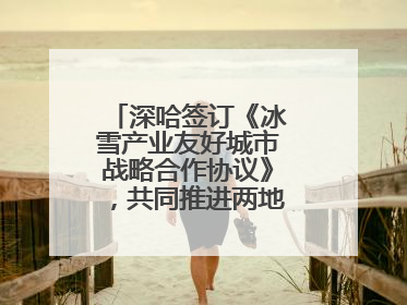 深哈签订《冰雪产业友好城市战略合作协议》，共同推进两地冰雪体育文化旅游高质量发展