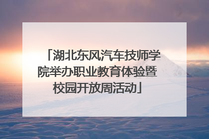 湖北东风汽车技师学院举办职业教育体验暨校园开放周活动