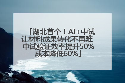 湖北首个！AI+中试让材料成果转化不再难 中试验证效率提升50%成本降低60%