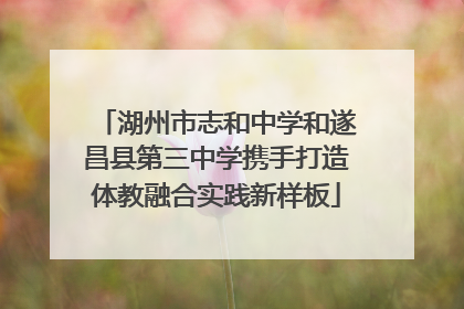 湖州市志和中学和遂昌县第三中学携手打造体教融合实践新样板