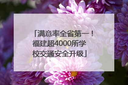满意率全省第一！福建超4000所学校交通安全升级