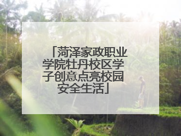 菏泽家政职业学院牡丹校区学子创意点亮校园安全生活