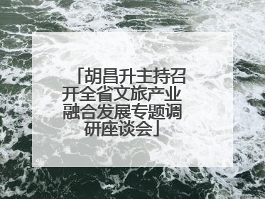 胡昌升主持召开全省文旅产业融合发展专题调研座谈会