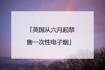 英国从六月起禁售一次性电子烟