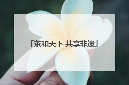 茶和天下 共享非遗