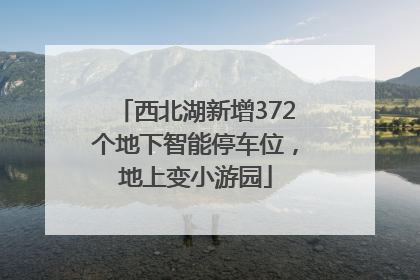 西北湖新增372个地下智能停车位，地上变小游园