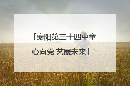 襄阳第三十四中童心向党 艺展未来