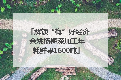 解锁“梅”好经济 余姚杨梅深加工年耗鲜果1600吨