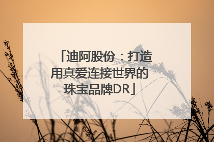 迪阿股份：打造用真爱连接世界的珠宝品牌DR