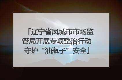 辽宁省凤城市市场监管局开展专项整治行动守护“油瓶子”安全