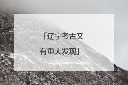 辽宁考古又有重大发现