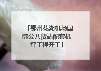 鄂州花湖机场国际公共货站配套机坪工程开工