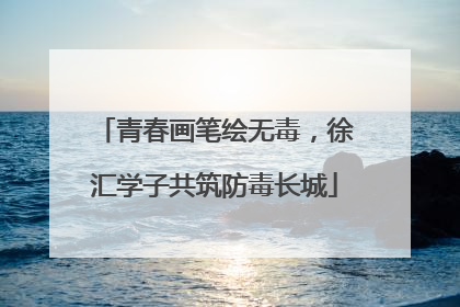 青春画笔绘无毒，徐汇学子共筑防毒长城
