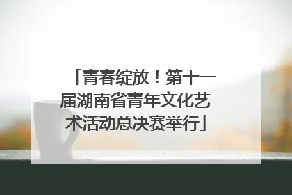 青春绽放！第十一届湖南省青年文化艺术活动总决赛举行