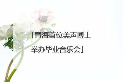 青海首位美声博士举办毕业音乐会