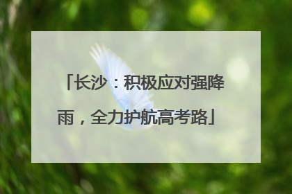 长沙：积极应对强降雨，全力护航高考路