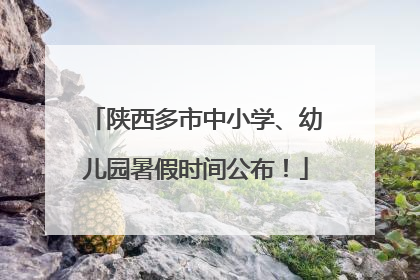 陕西多市中小学、幼儿园暑假时间公布！