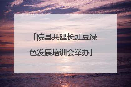 院县共建长豇豆绿色发展培训会举办
