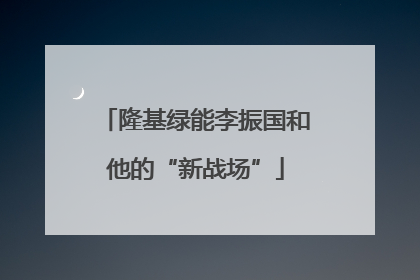 隆基绿能李振国和他的“新战场”