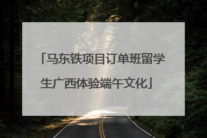 马东铁项目订单班留学生广西体验端午文化