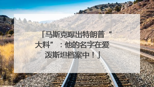 马斯克曝出特朗普“大料”：他的名字在爱泼斯坦档案中！