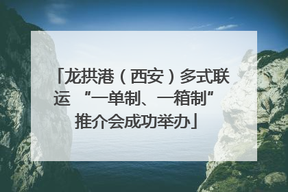 龙拱港（西安）多式联运 “一单制、一箱制” 推介会成功举办