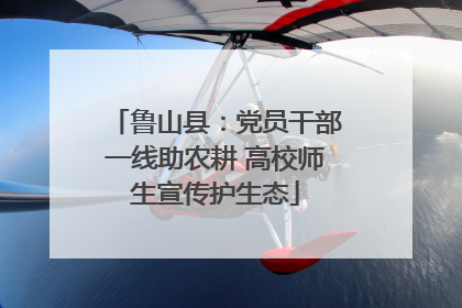 鲁山县：党员干部一线助农耕 高校师生宣传护生态