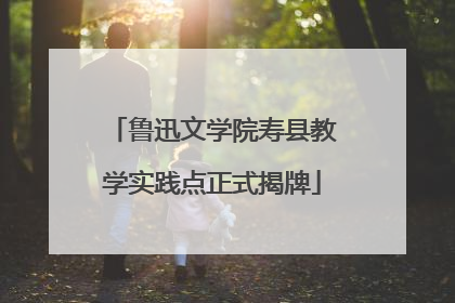 鲁迅文学院寿县教学实践点正式揭牌