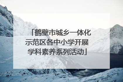 鹤壁市城乡一体化示范区各中小学开展学科素养系列活动