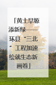 黄土旱塬添新绿——环县“三北”工程加速绘就生态新画卷