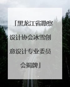 黑龙江省勘察设计协会冰雪创意设计专业委员会揭牌