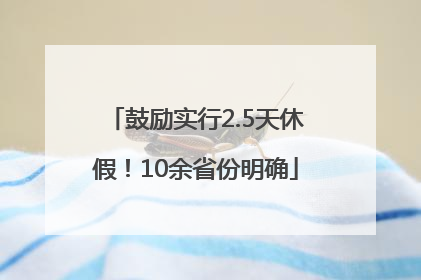 鼓励实行2.5天休假！10余省份明确